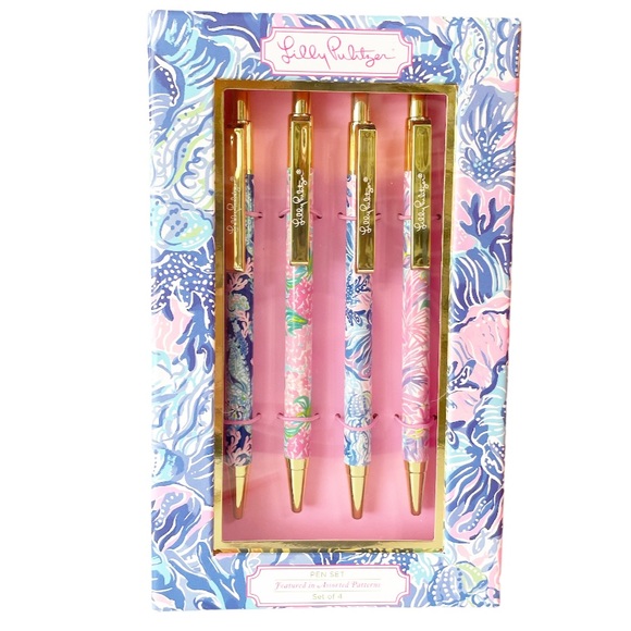 Lilly Pulitzer Other New Lilly Pulitzer Boxed Pen Set4 Featured In
